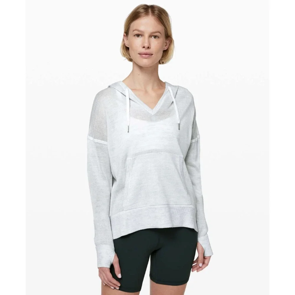 Lululemon Linen Lightweight Relaxed Hoodie 4 Blue NWOT*f